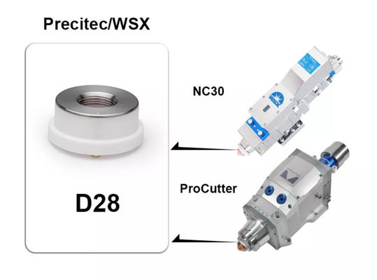 حلقه سرامیکی فیبر لیزری Precitec RayTools D28mm نگهدارنده نازل سرامیکی