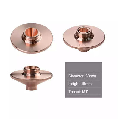 D28mm H15 WSX دستگاه برش لیزری نازل T2 مواد مس قرمز