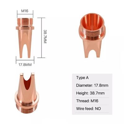 قطر نازل سر جوش لیزری ISO M16 17.8 میلی متر ارتفاع 38.7 میلی متر